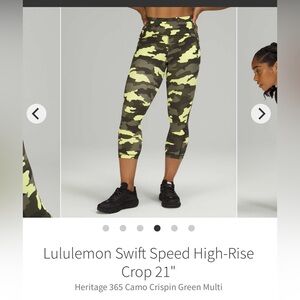 Lululemon Swift Speed High-Rise Crop 21"